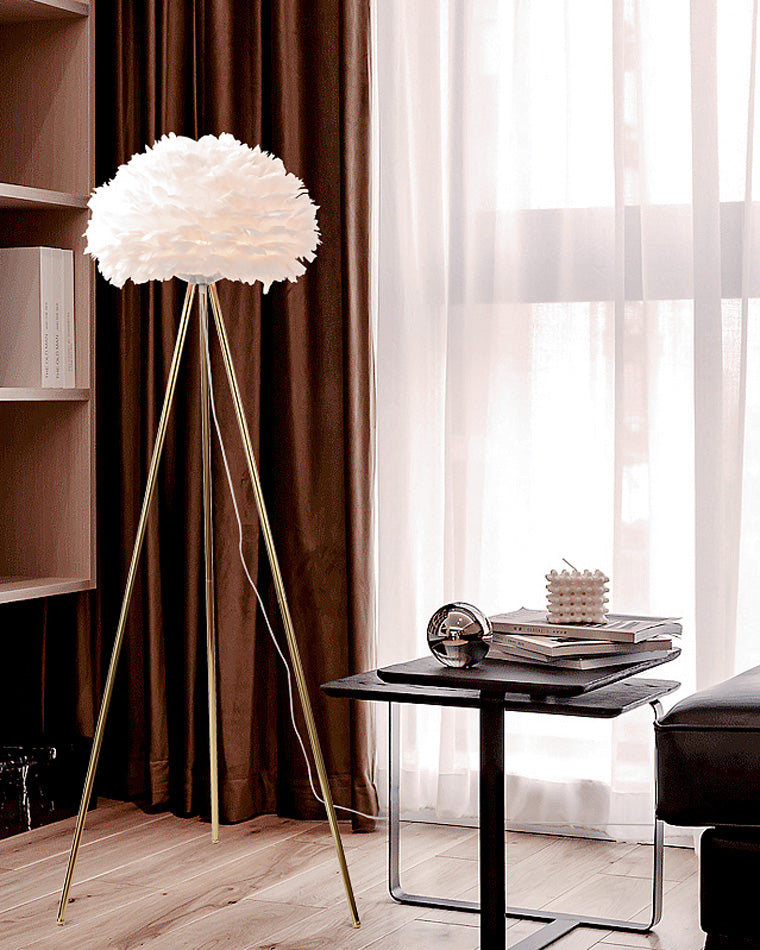 WOMO Feather Tripod Floor Lamp-WM7053