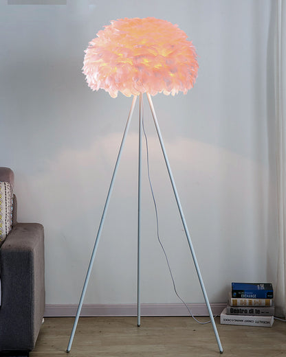 WOMO Feather Tripod Floor Lamp-WM7053