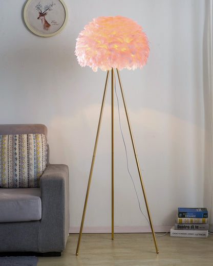 WOMO Feather Tripod Floor Lamp-WM7053