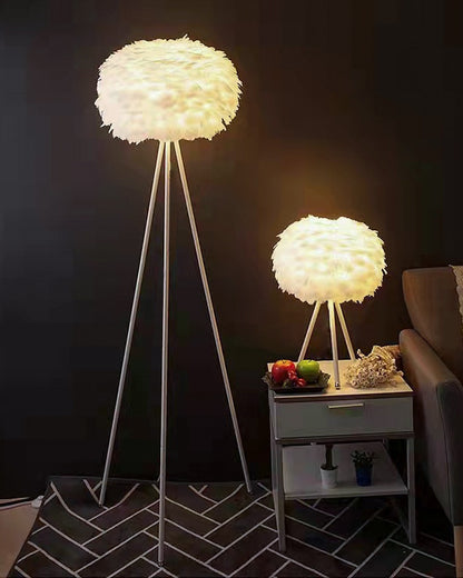 WOMO Feather Tripod Floor Lamp-WM7053