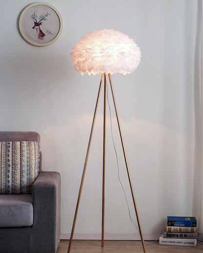 WOMO Feather Tripod Floor Lamp-WM7053