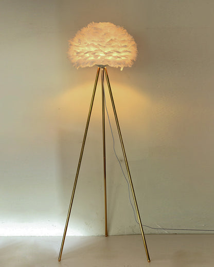 WOMO Feather Tripod Floor Lamp-WM7053