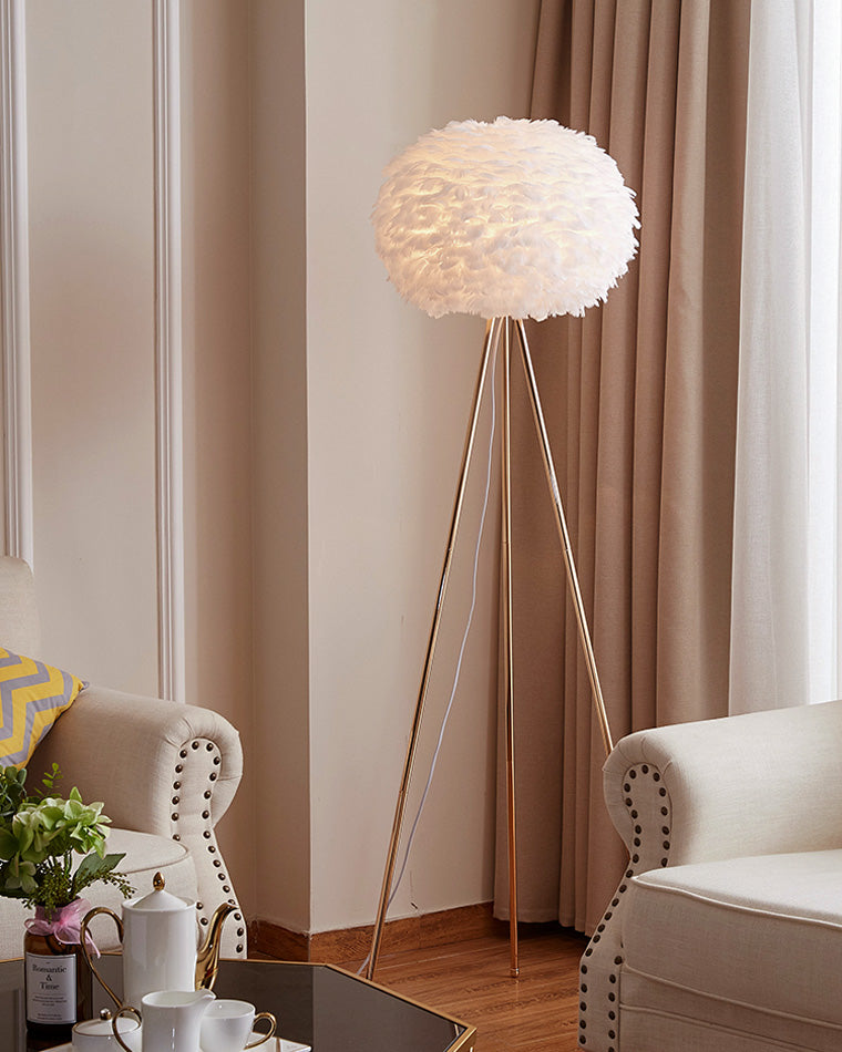 WOMO Feather Tripod Floor Lamp-WM7053