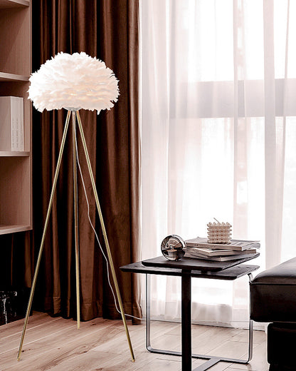 WOMO Feather Tripod Floor Lamp-WM7053