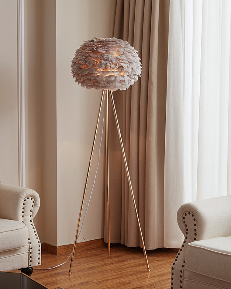 WOMO Feather Tripod Floor Lamp-WM7053