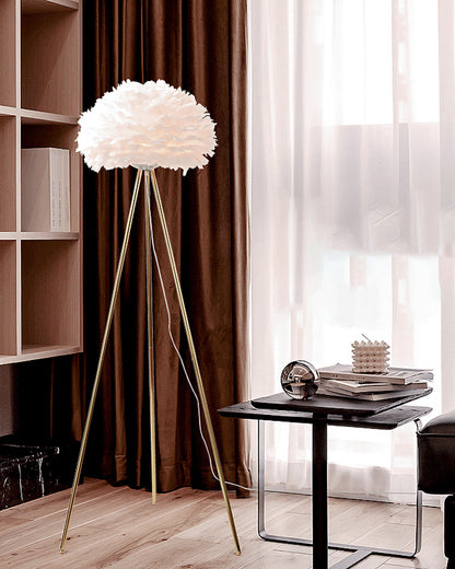 WOMO Feather Tripod Floor Lamp-WM7053