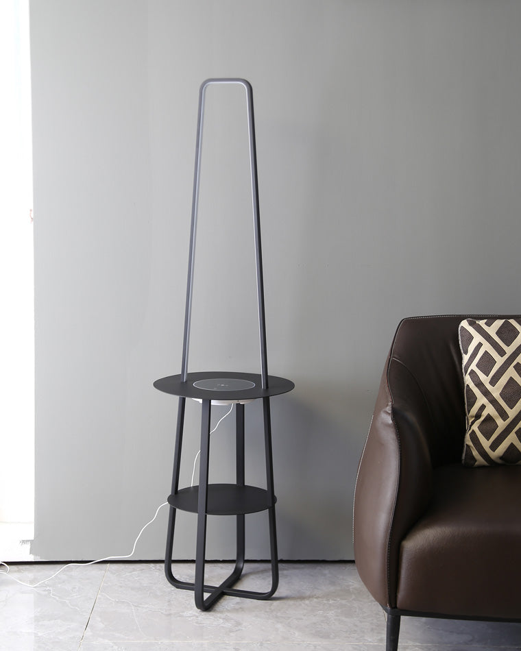 WOMO Dimmable Floor Lamp with Charging Table-WM7054