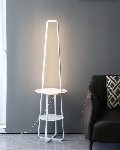 WOMO Dimmable Floor Lamp with Charging Table-WM7054