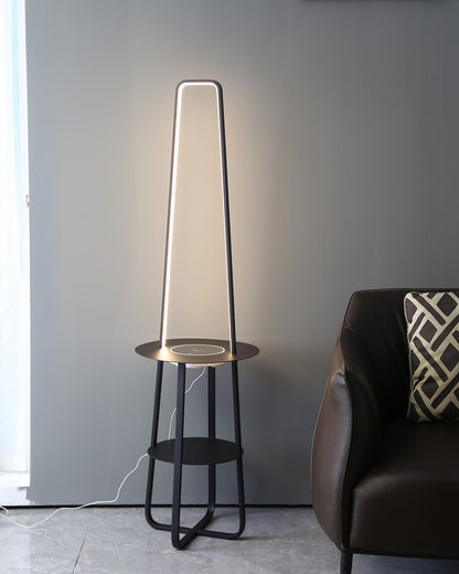 WOMO Dimmable Floor Lamp with Charging Table-WM7054