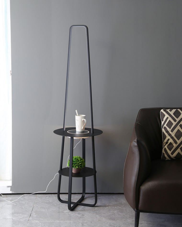 WOMO Dimmable Floor Lamp with Charging Table-WM7054