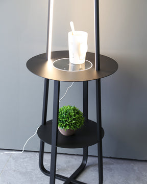 WOMO Dimmable Floor Lamp with Charging Table-WM7054