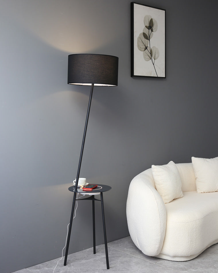 WOMO Dimmable Tripod Floor Lamp with Charging Tray-WM7057