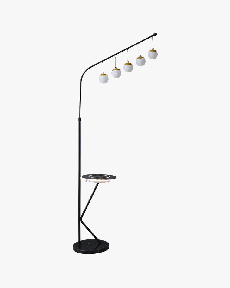 WOMO Dimmable Globe Tall Floor Lamp with Tray-WM7060