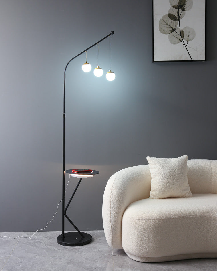 WOMO Dimmable Globe Tall Floor Lamp with Tray-WM7060