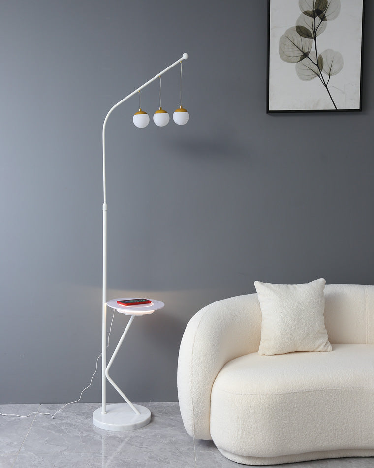 WOMO Dimmable Globe Tall Floor Lamp with Tray-WM7060