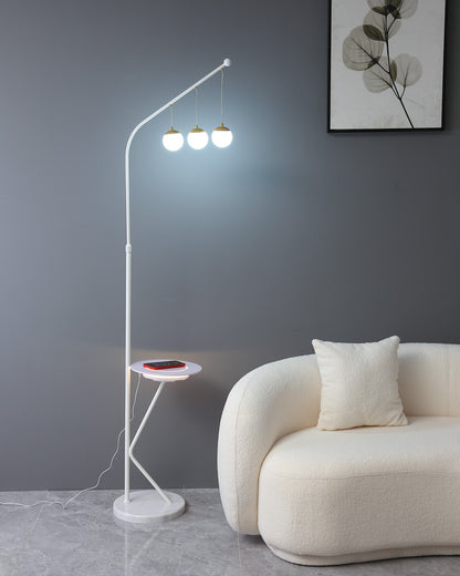 WOMO Dimmable Globe Tall Floor Lamp with Tray-WM7060