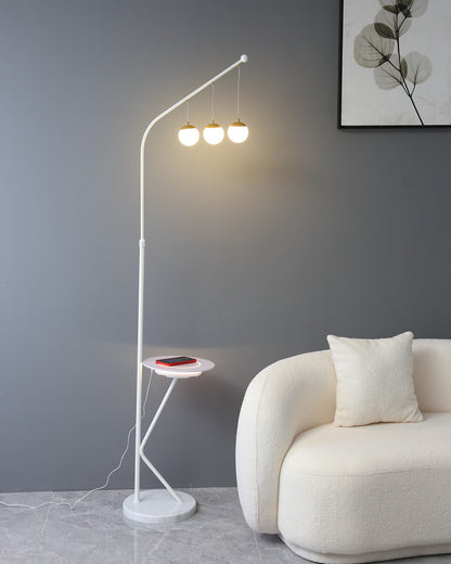 WOMO Dimmable Globe Tall Floor Lamp with Tray-WM7060