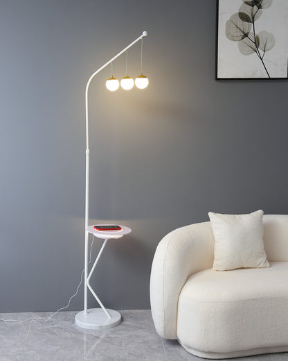 WOMO Dimmable Globe Tall Floor Lamp with Tray-WM7060