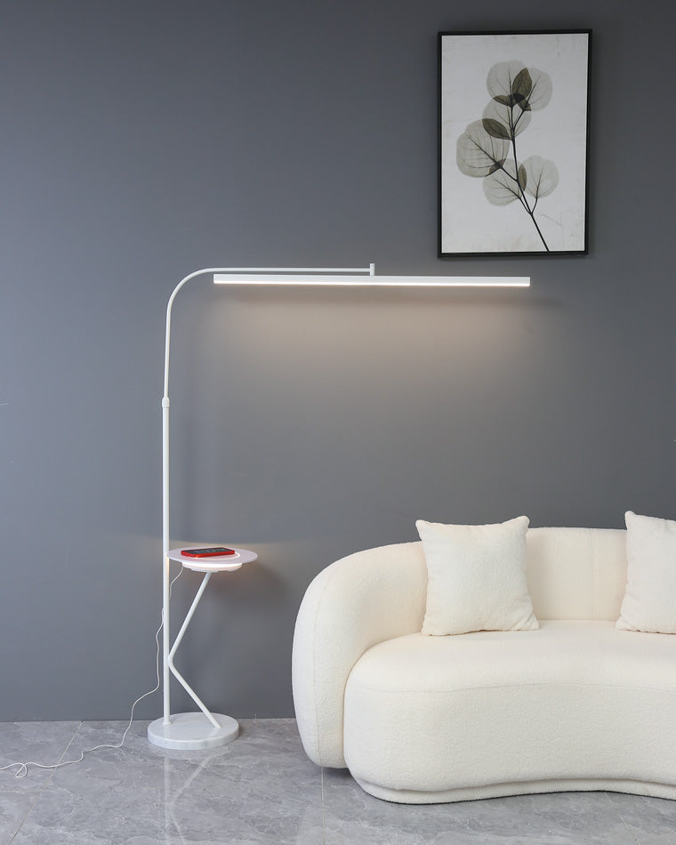 WOMO Linear Reading Floor Lamp with Charging Tray-WM7061