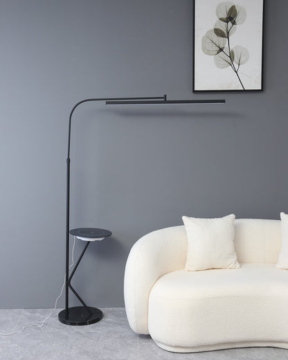 WOMO Linear Reading Floor Lamp with Charging Tray-WM7061