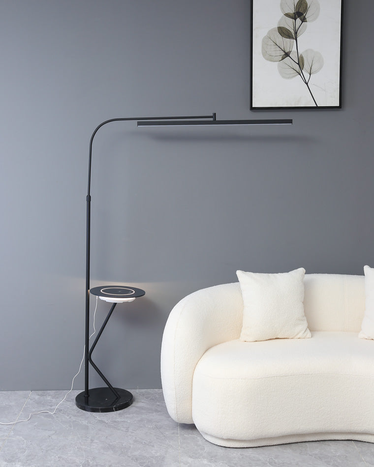 WOMO Linear Reading Floor Lamp with Charging Tray-WM7061