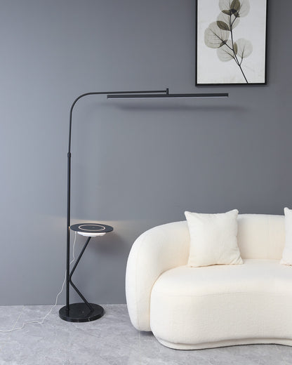 WOMO Linear Reading Floor Lamp with Charging Tray-WM7061