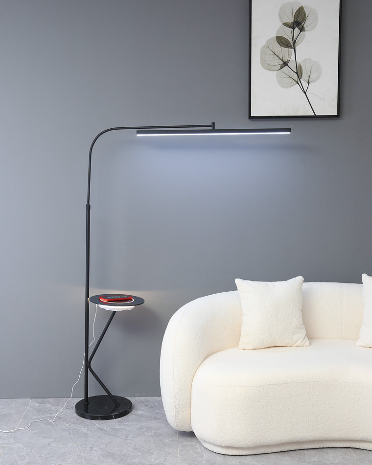 WOMO Linear Reading Floor Lamp with Charging Tray-WM7061