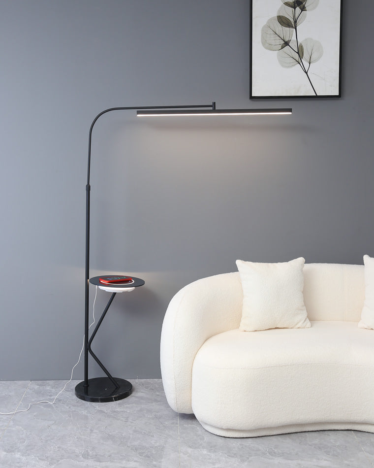 WOMO Linear Reading Floor Lamp with Charging Tray-WM7061