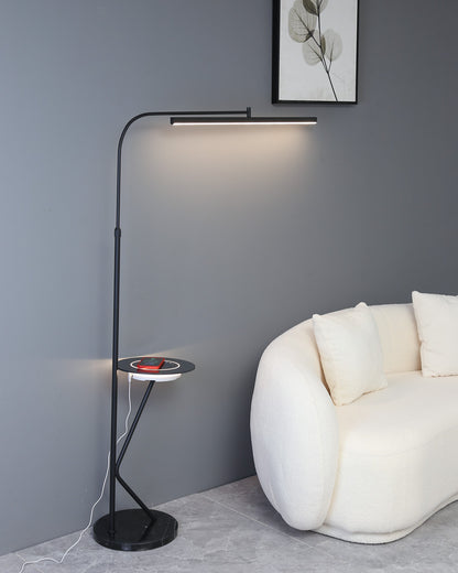 WOMO Linear Reading Floor Lamp with Charging Tray-WM7061