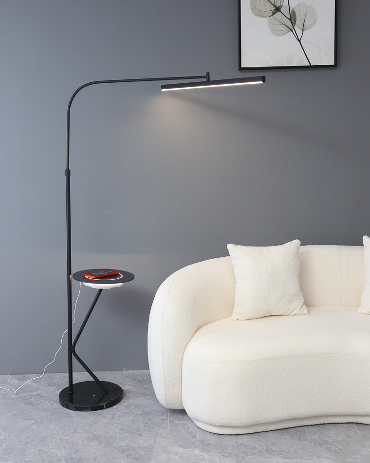 WOMO Linear Reading Floor Lamp with Charging Tray-WM7061