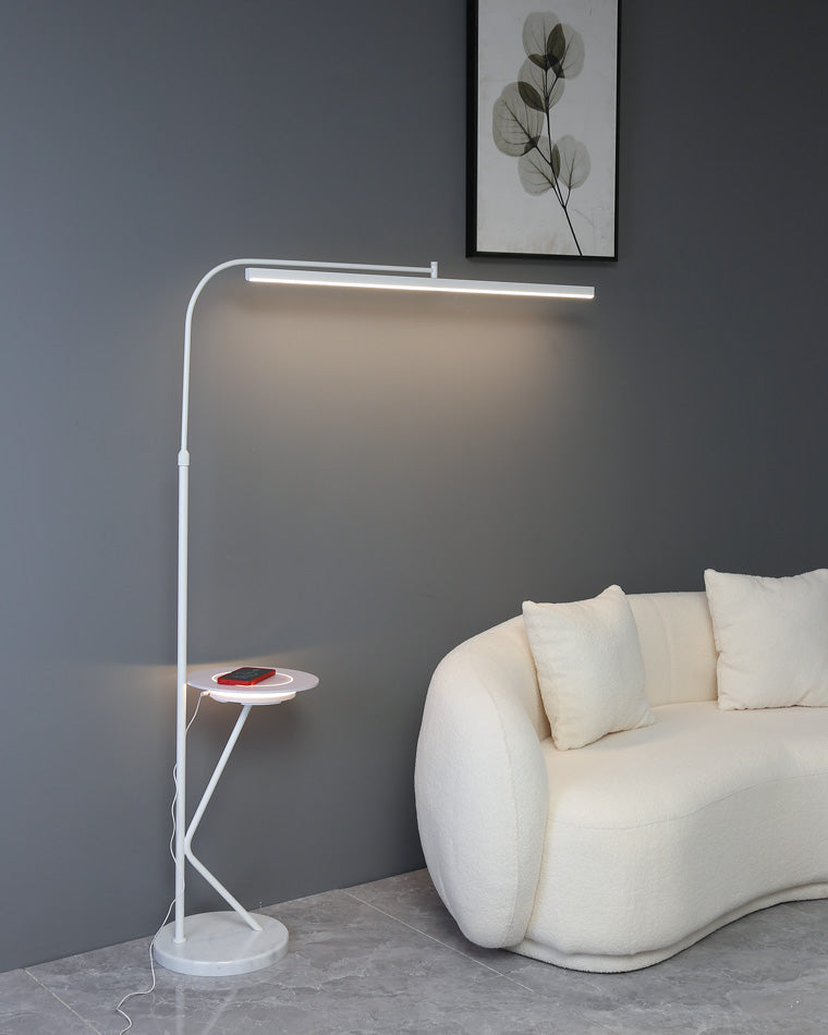 WOMO Linear Reading Floor Lamp with Charging Tray-WM7061