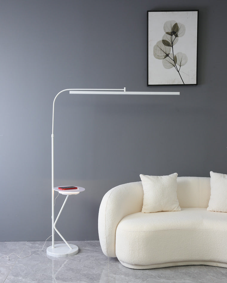 WOMO Linear Reading Floor Lamp with Charging Tray-WM7061