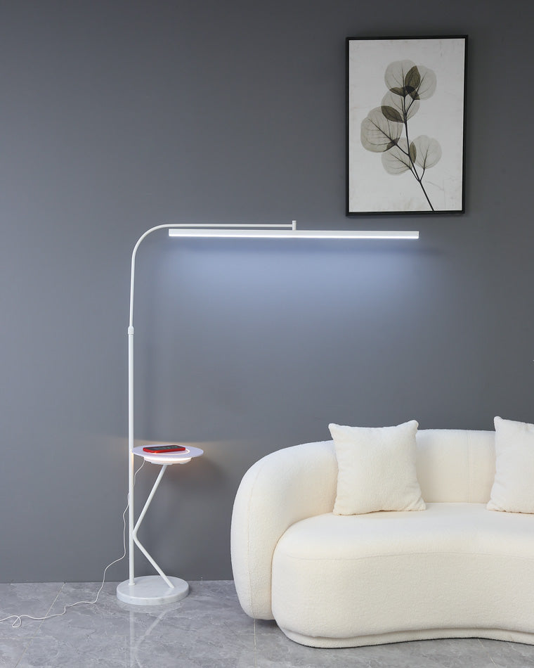 WOMO Linear Reading Floor Lamp with Charging Tray-WM7061