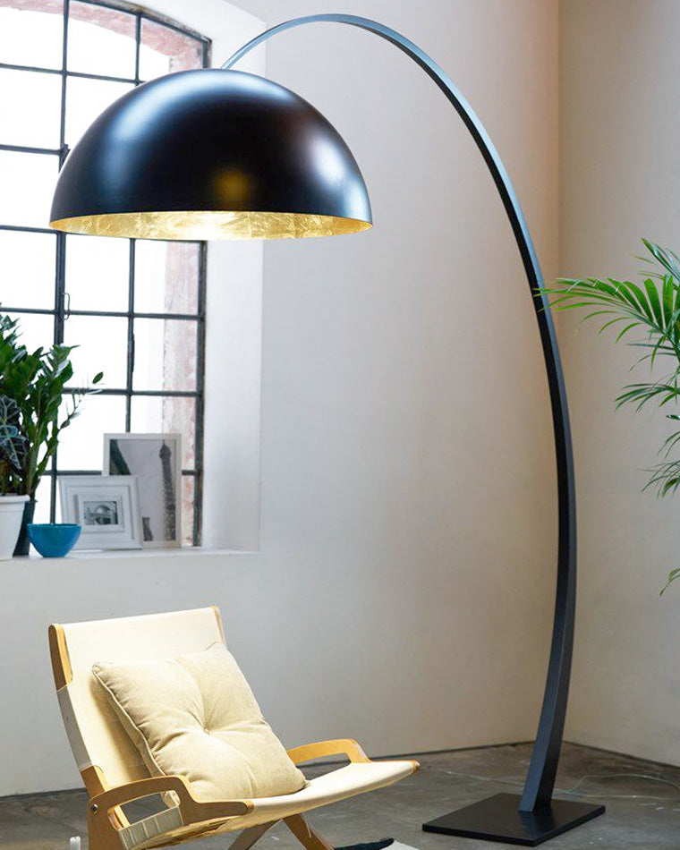 WOMO Dome Arc Floor Lamp over Couch-WM7063