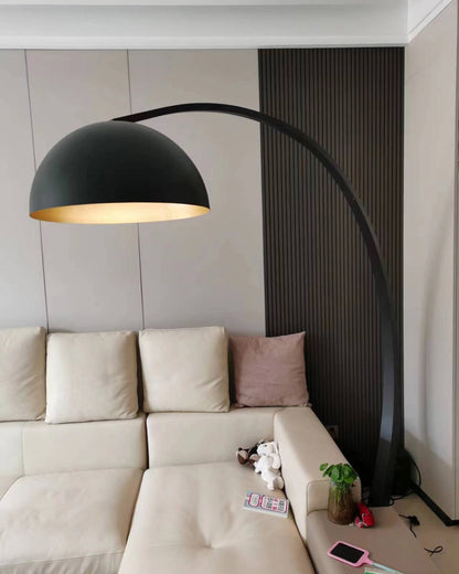 WOMO Dome Arc Floor Lamp over Couch-WM7063