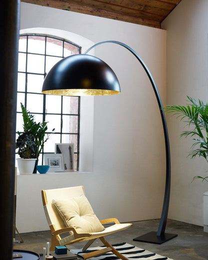 WOMO Dome Arc Floor Lamp over Couch-WM7063