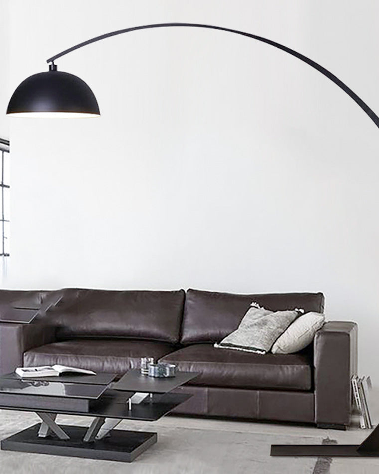 WOMO Dome Arc Floor Lamp over Couch-WM7063