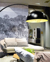 WOMO Dome Arc Floor Lamp over Couch-WM7063