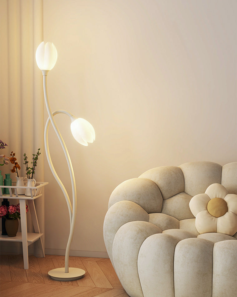 WOMO 2-bulb Flower Floor Lamp-WM7070