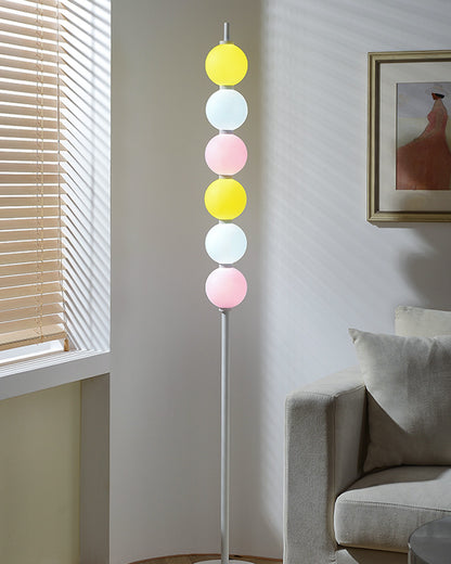 WOMO Colorful Stacked Ball Dimmable Corner Floor Lamp-WM7071