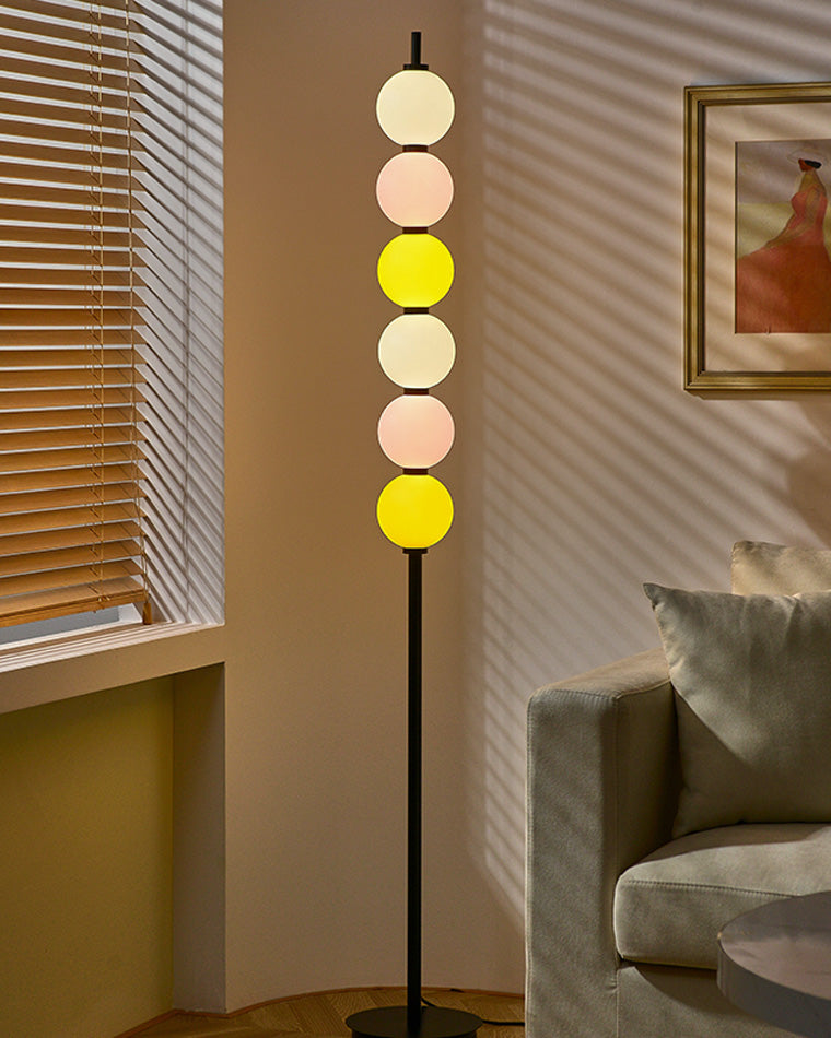 WOMO Colorful Stacked Ball Dimmable Corner Floor Lamp-WM7071