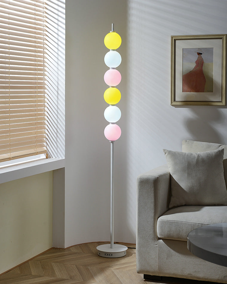 WOMO Colorful Stacked Ball Dimmable Corner Floor Lamp-WM7071