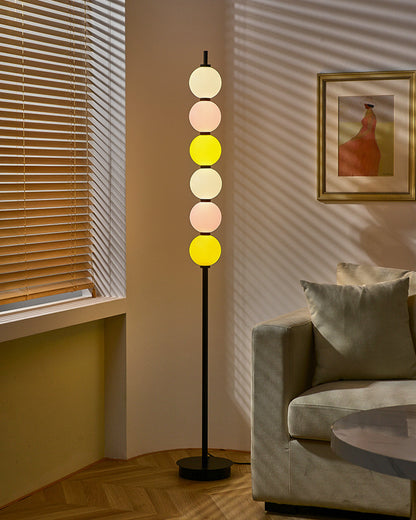 WOMO Colorful Stacked Ball Dimmable Corner Floor Lamp-WM7071