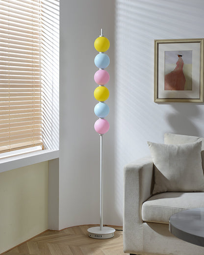 WOMO Colorful Stacked Ball Dimmable Corner Floor Lamp-WM7071