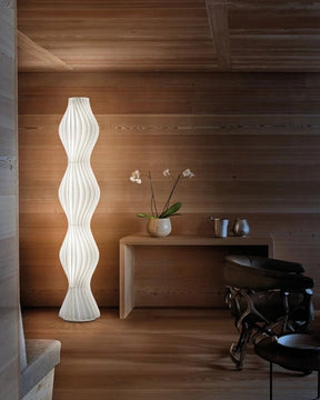 WOMO Wavy Column Floor Lamp with Hue Dimmer-WM7074