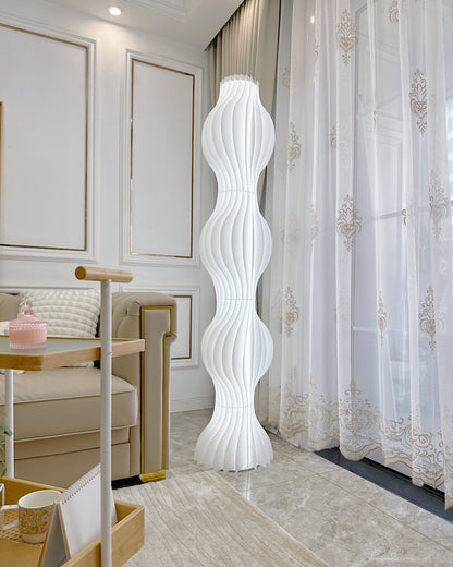 WOMO Wavy Column Floor Lamp with Hue Dimmer-WM7074