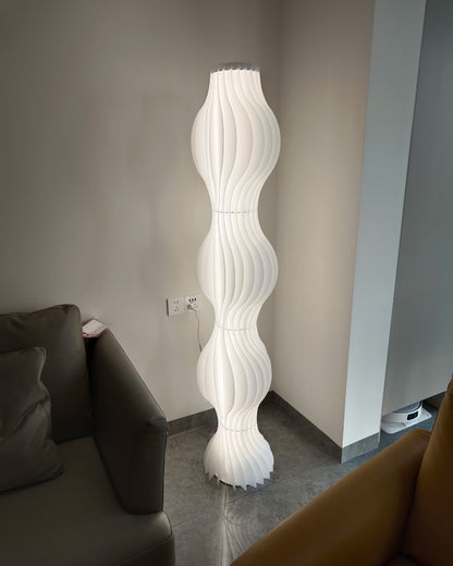 WOMO Wavy Column Floor Lamp with Hue Dimmer-WM7074