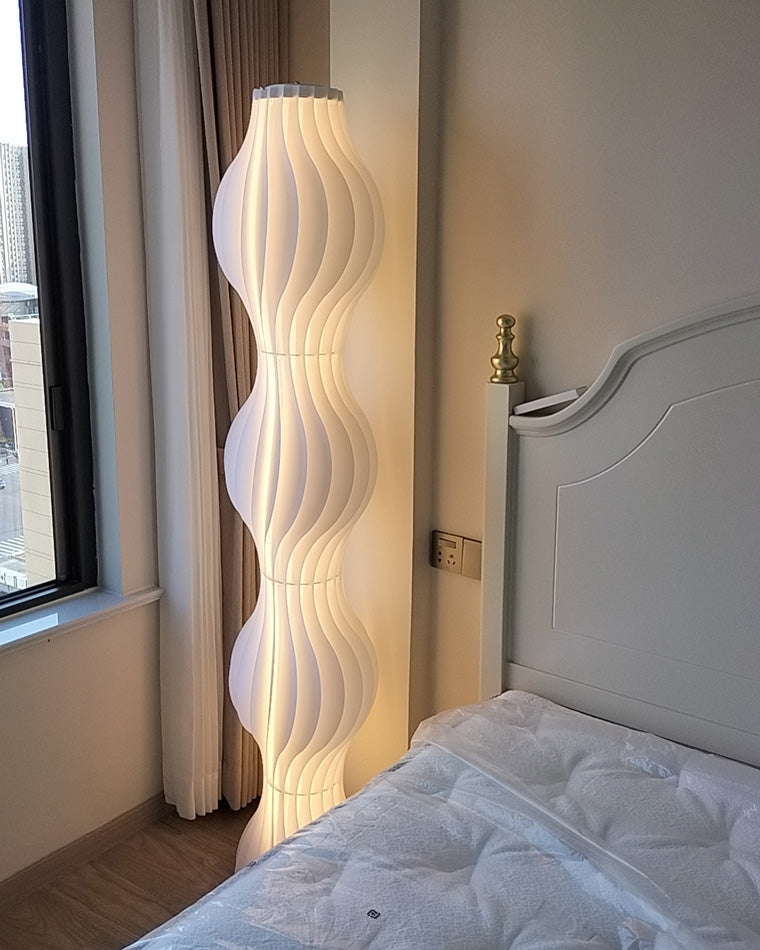 WOMO Wavy Column Floor Lamp with Hue Dimmer-WM7074