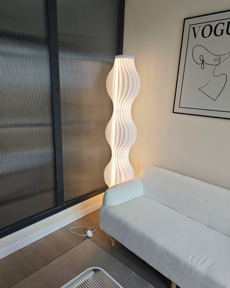 WOMO Wavy Column Floor Lamp with Hue Dimmer-WM7074