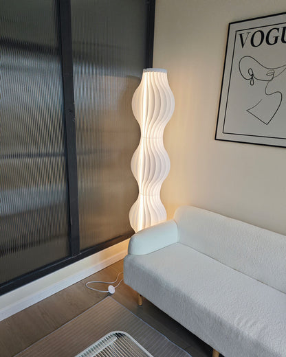 WOMO Wavy Column Floor Lamp with Hue Dimmer-WM7074